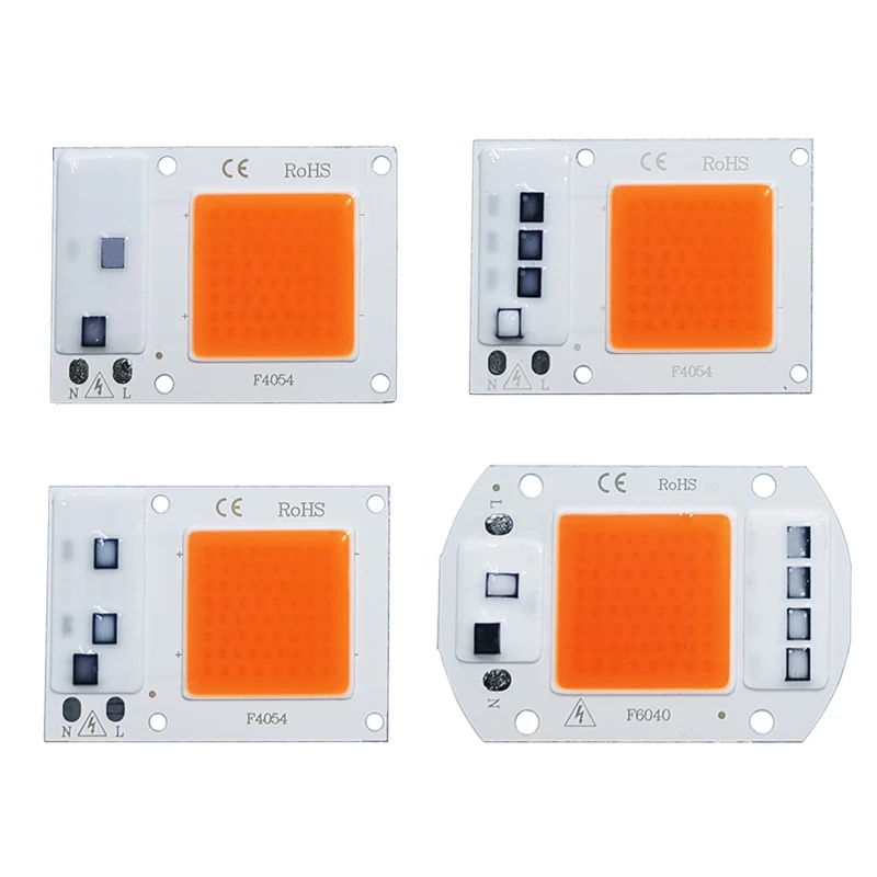 Lámpara LED COB Phyto de espectro completo AC 220V 10W 20W 30W 50W para plantas de interior, iluminación para cultivo de plántulas y crecimiento de flores