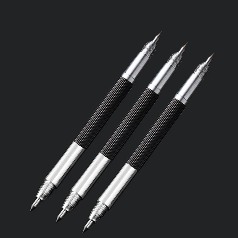 1Pcs 3ประเภทโลหะ Marker ปากกาแกะสลักทังสเตนคาร์ไบด์ Nib ปากกา Stylus สำหรับแก้วเซรามิคโลหะไม้แกะสลักมือเครื่องมือ