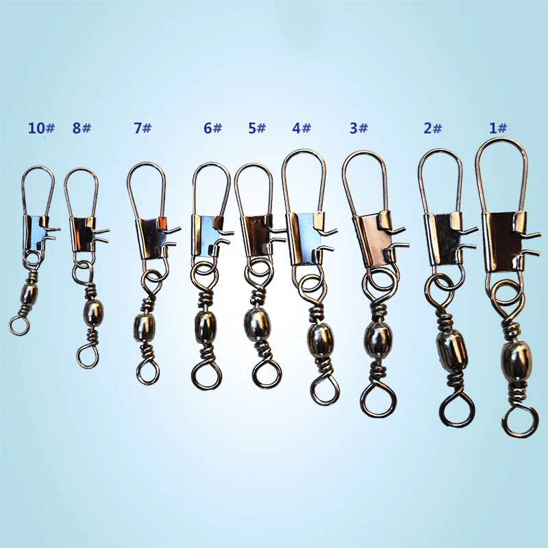 Bộ 50 Mùa Đông Băng Hàng Xoay Câu Cá Cổng Kết Nối Pin Mang Cán Xoay Chụp Fastlock Kẹp Fishhook Dụ TacklePesca