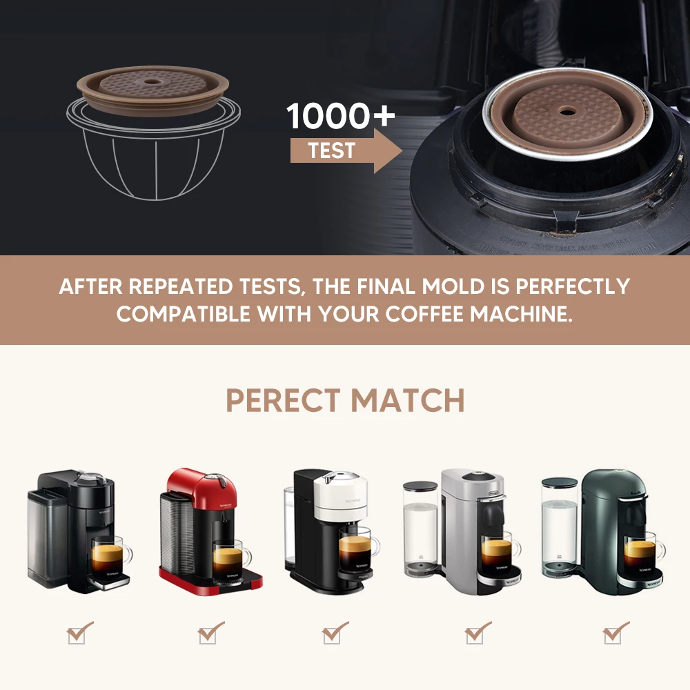 Многоразовая крышка для капсул Nespresso Vertuo Многоразовые капсулы Nespresso Многоразовый силиконовый чехол для Nespresso Vertuoline & Vertuo