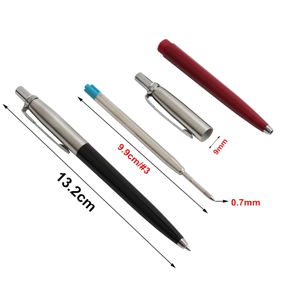 2 + Tặng 5/Bộ Văn Phòng Một Bút Kim Loại Bút Bi Kèm Refill Tặng Văn Phòng Phẩm Core Tự Động Bút Bi trường Văn Phòng Mực Xanh Đen