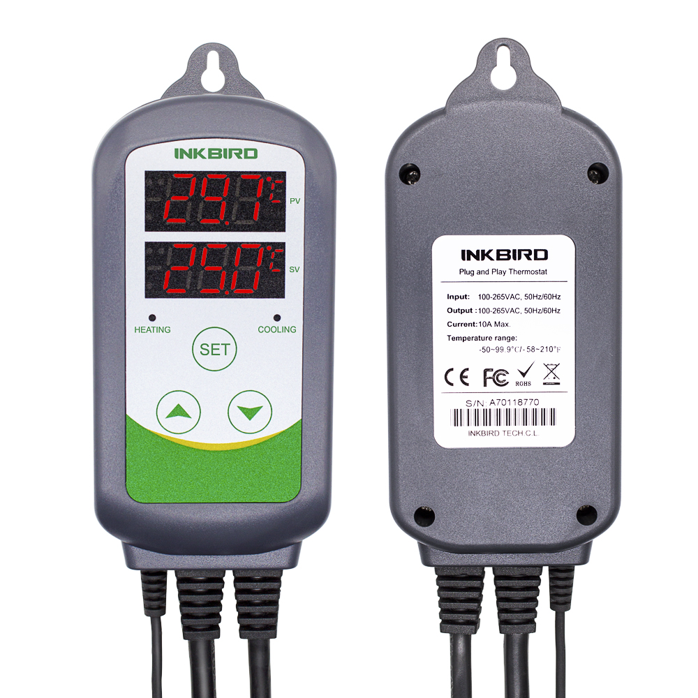 INKBIRD ITC-308 & 308WIFI EU Cắm Bộ Điều Khiển Nhiệt Độ Kỹ Thuật Số Bình Giữ Nhiệt Ổn Dual Rơ Le Làm Nóng & Lạnh Homebrewing