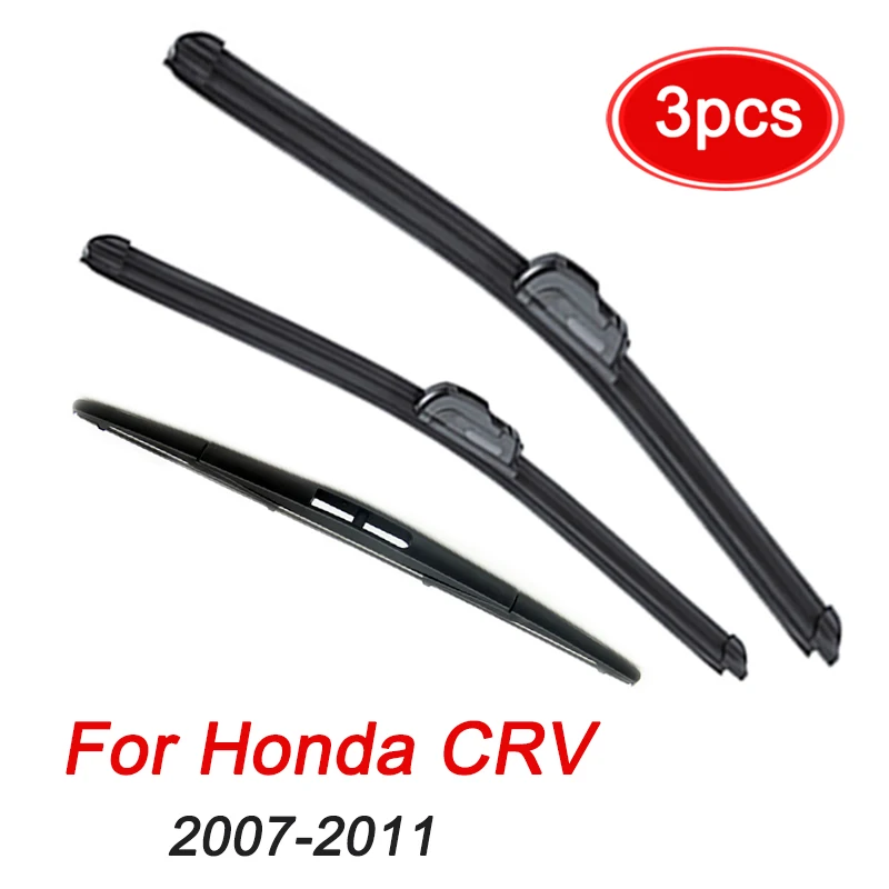 MIDOON Kính Chắn Gió Tay Lau Xe Dành Cho Xe Honda CRV CR-V 2007-2011 3rd Thế Hệ Kính Chắn Gió Phía Trước Phía Sau Bộ 2008 2009 2010 26 "17" 14"
