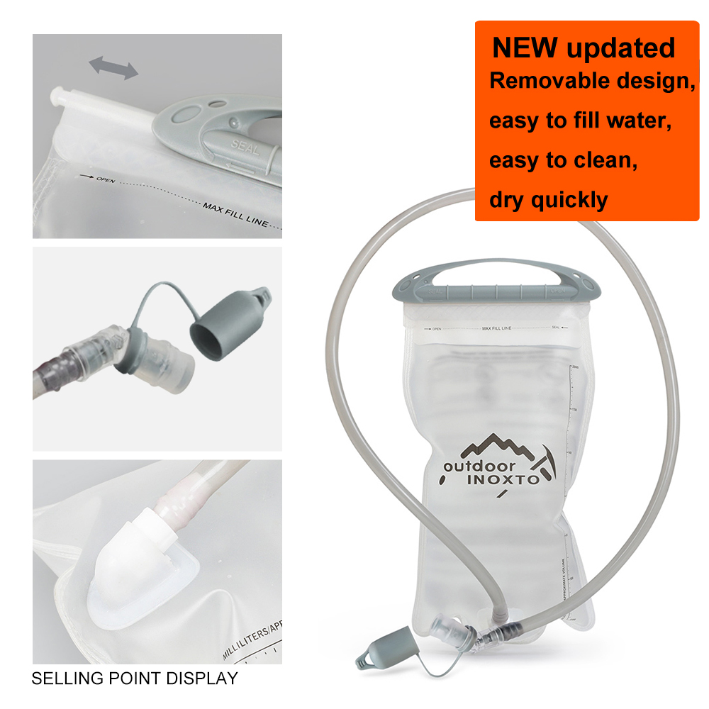 Bieganie, jazda na rowerze, bieganie w terenie, piesze wycieczki, maraton, ultralekki plecak na wodę na zewnątrz, worek na wodę 1,5 l, butelka na wodę 500 ml