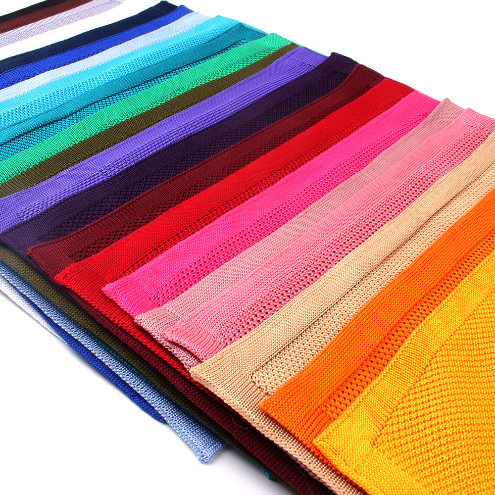 Pañuelo cuadrado de punto sólido para hombre, pañuelos de punto, traje informal, toallas para bufandas de fiesta