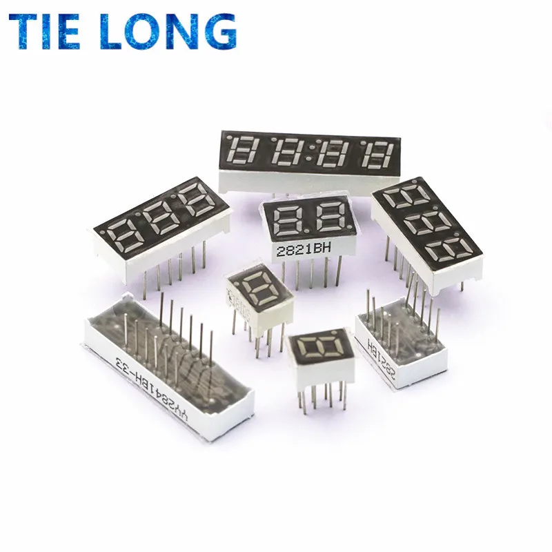 Pantalla LED de tubo Digital de 0,28 pulgadas, pantalla de 1Bit, 2Bit, 3Bit, 4Bit, ánodo/cátodo común, tablero de visualización Led de 7 segmentos de 0,28"