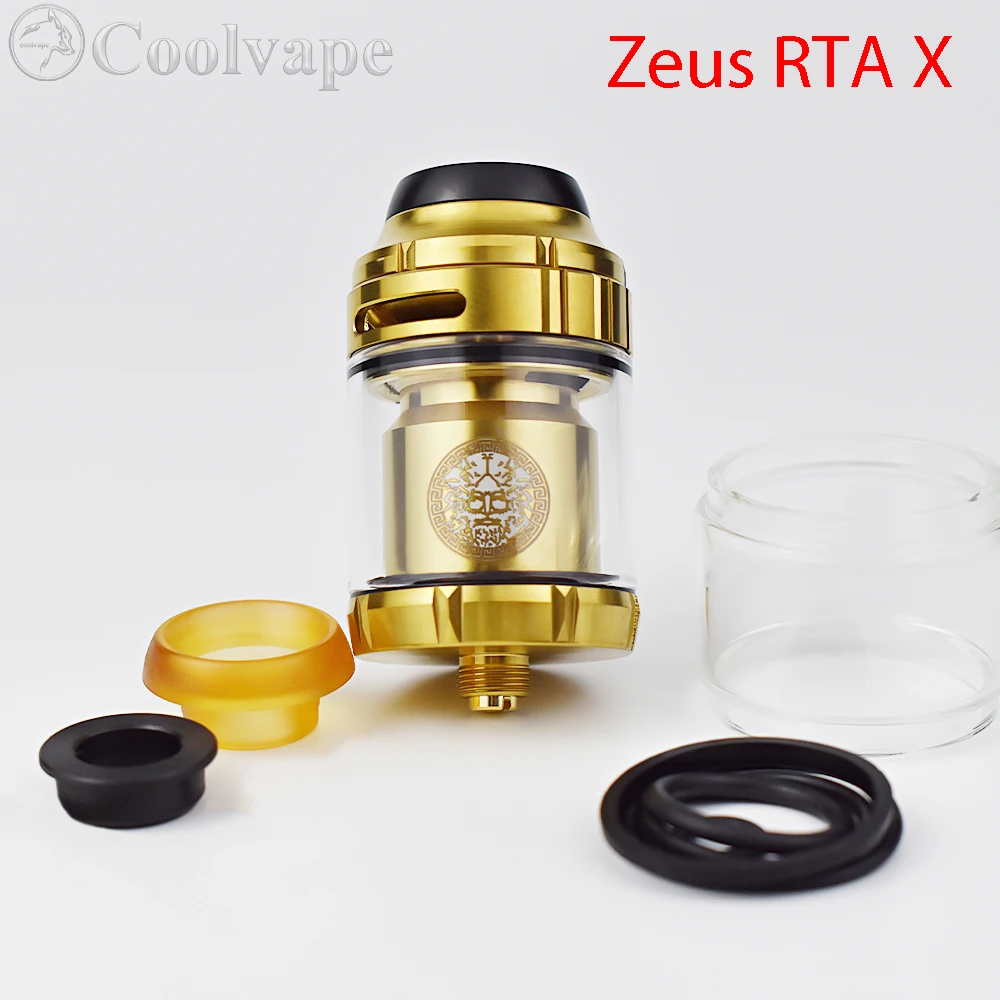 Atomizador Zeus RTA Zeus RTA X cubierta estilo malla 3,5 ml 4,5 ml de diámetro 25 mm 316ss tanque RTA reconstruible vaporizador tanque de cigarrillo electrónico