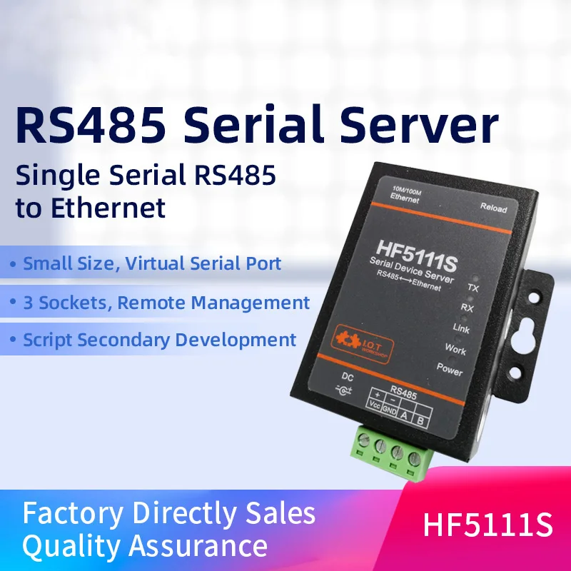 HF5111S Seriële Server Industriële Seriële Poort Server RS485 Naar Ethernet 3 Sockets Romote Management D2D/Mqtt/Modbus