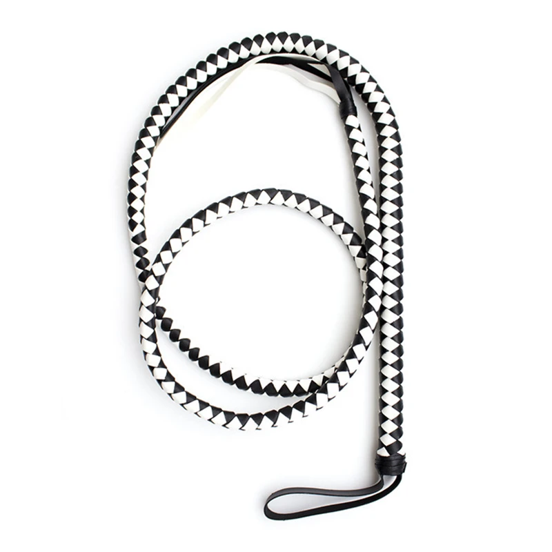 ม้าแส้หนัง Bull Whip, 4 Plait Bullwhip, 6ฟุต-Handmade หนัง Bullwhip,อัศวินอุปกรณ์,กีฬาขี่ม้า