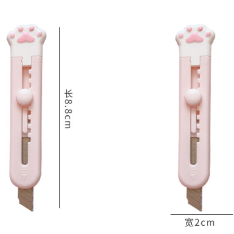 Kawaii Box Cutter, Allzweckmesser, Cat Paw Express Box Cutter, Brieföffner, Papierschneider, Schreibwarenmesser, Mini-Taschenmesser
