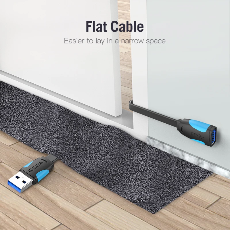 Chính Hãng Vention USB To USB USB 3.0 2.0 Với Sợi Dây Cáp Nối Dài USB 3.0 Dữ Liệu Dây Cho Smart TV PC SSD USB 2.0 Cáp Nối Dài