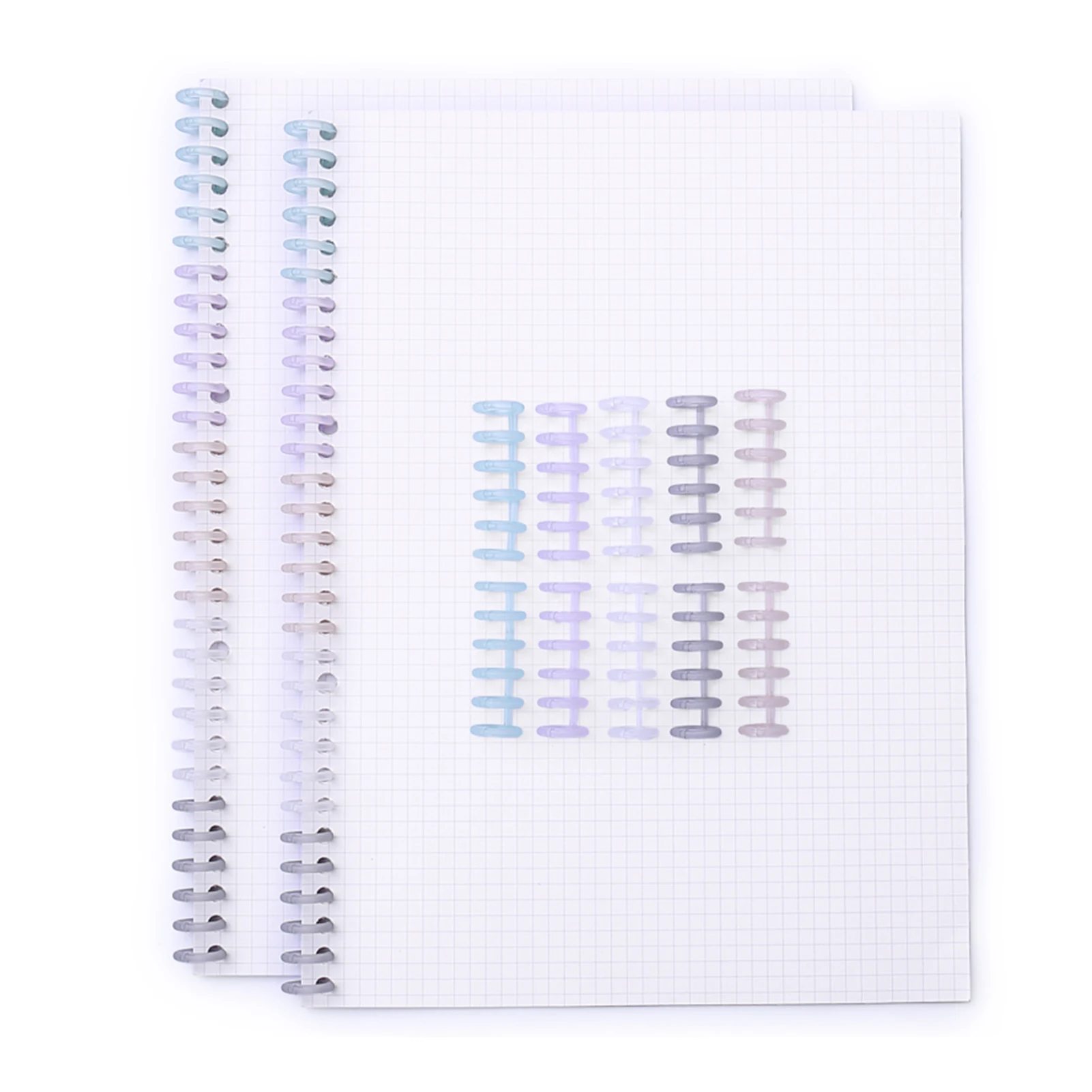 KW-trio Binding Spine Combs 6Holes Loose Leaf Binder Album Rings for DIY Notebook Photo Album Calendar 12mm/0.5in Spine Diameter
