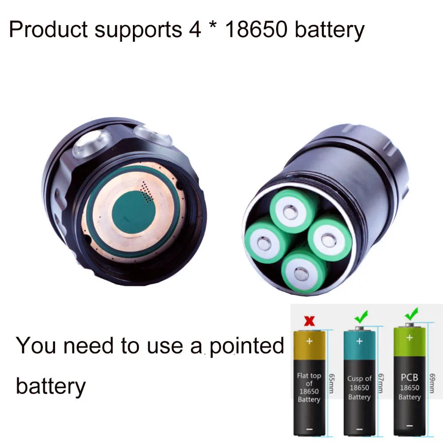 Luz LED de buceo de 20000 lúmenes, 15 x L2, linterna LED subacuática de 100m, antorcha táctica impermeable para cámara de vídeo, luz de relleno