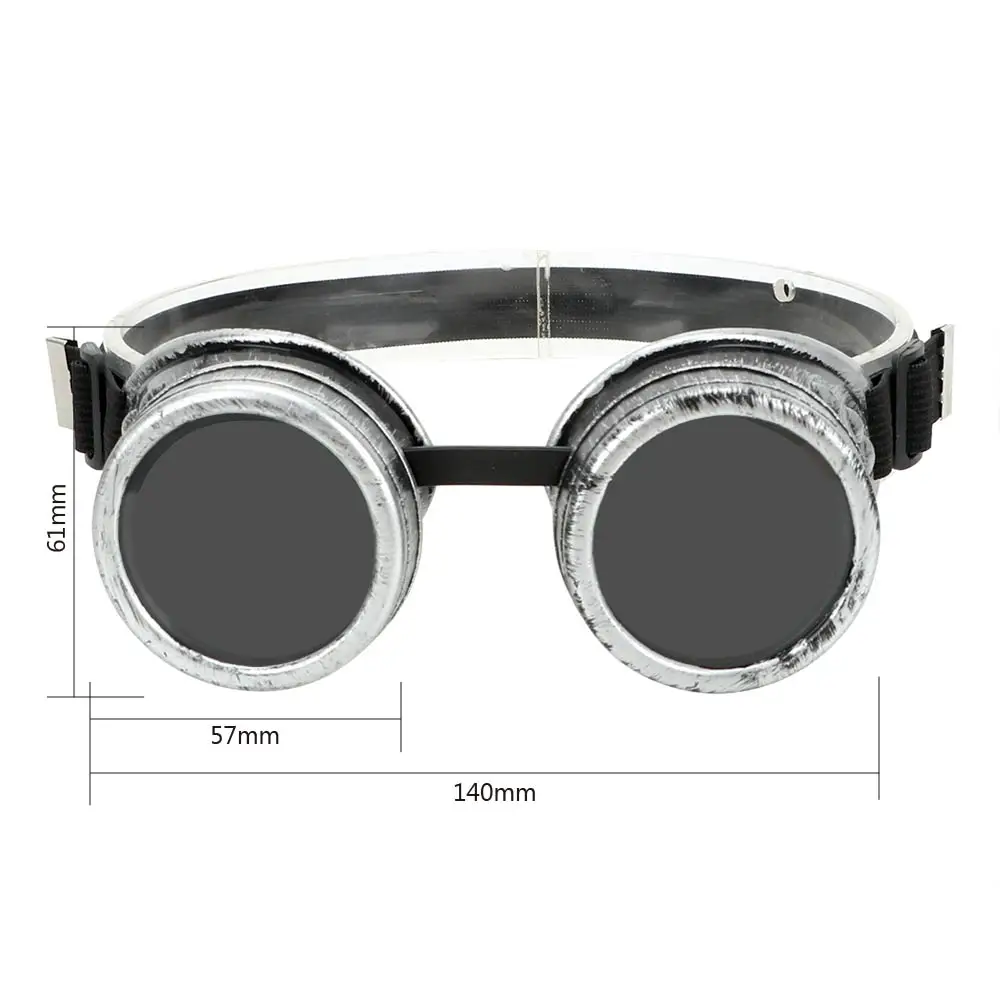 Gafas de sol retro, gafas Steampunk ajustables a prueba de viento, gafas de sol góticas punk para soldar
