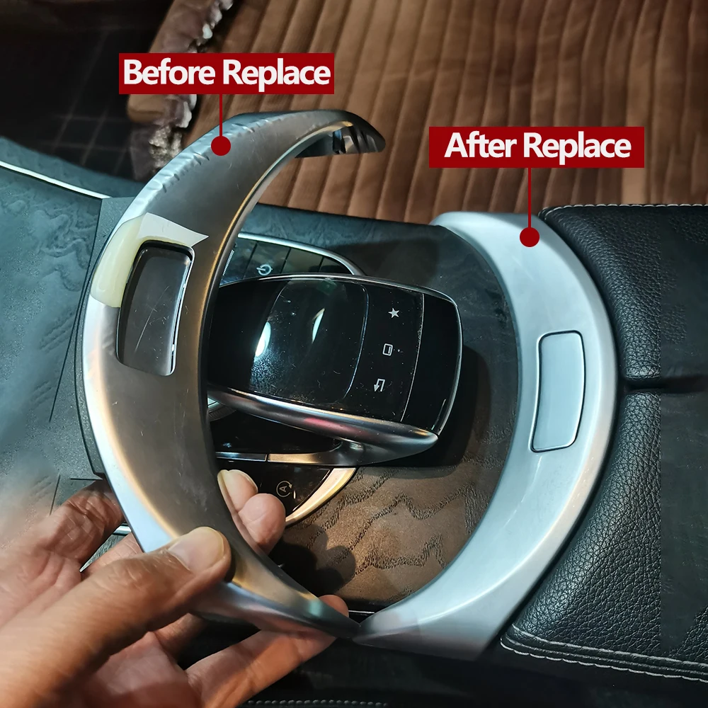 Botón de reposabrazos de consola, caja de almacenamiento Central, cubierta de interruptor para Mercedes Benz W205 W253 Clase C GLC A 2056803407   A 2056803307
