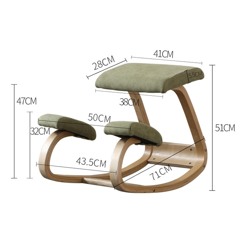 Original คุกเข่าเก้าอี้สตูล ERGONOMIC ท่าทางที่ถูกต้องเข่า Pads Anti-สายตาสั้นเก้าอี้ไม้เฟอร์นิเจอร์โฮมออฟฟิศ