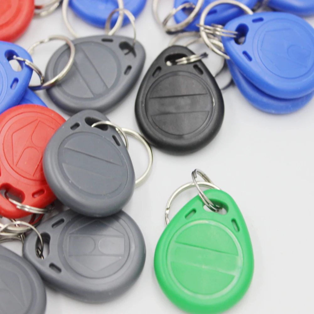 100pcs/lot EM4305 T5577 125khz Copy Rewritable Writable Rewrite keyfob RFID Tag Key Ring Card Proximity Token Badge Duplicate