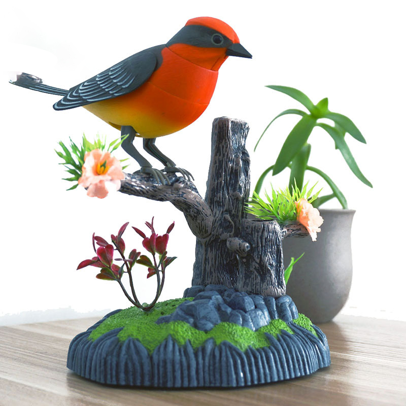 จำลองไฟฟ้าควบคุมเสียง Parrot ของเล่นดนตรี Magpie พูดคุยอิเล็กทรอนิกส์สัตว์เลี้ยงชุดตกแต่งของเล่นเด็กของขวัญ
