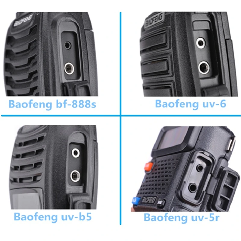 5 uds Baofeng UV-5R auriculares Ham Radio auriculares Walkie Talkie Woki Toki auriculares PTT B5 B6 Uv-6r F8 + Wln Kd-c1 K puerto auricular