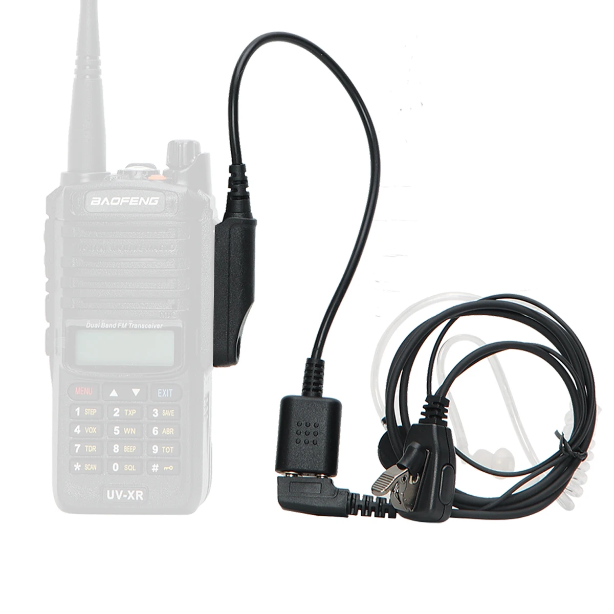 Adapter Kabel Baofeng UV-9R Plus Wodoodporne Radio do 2-pinowego zestawu słuchawkowego z mikrofonem dla UV-9R Plus UV-XR Wodoodporne Walkie Talkie