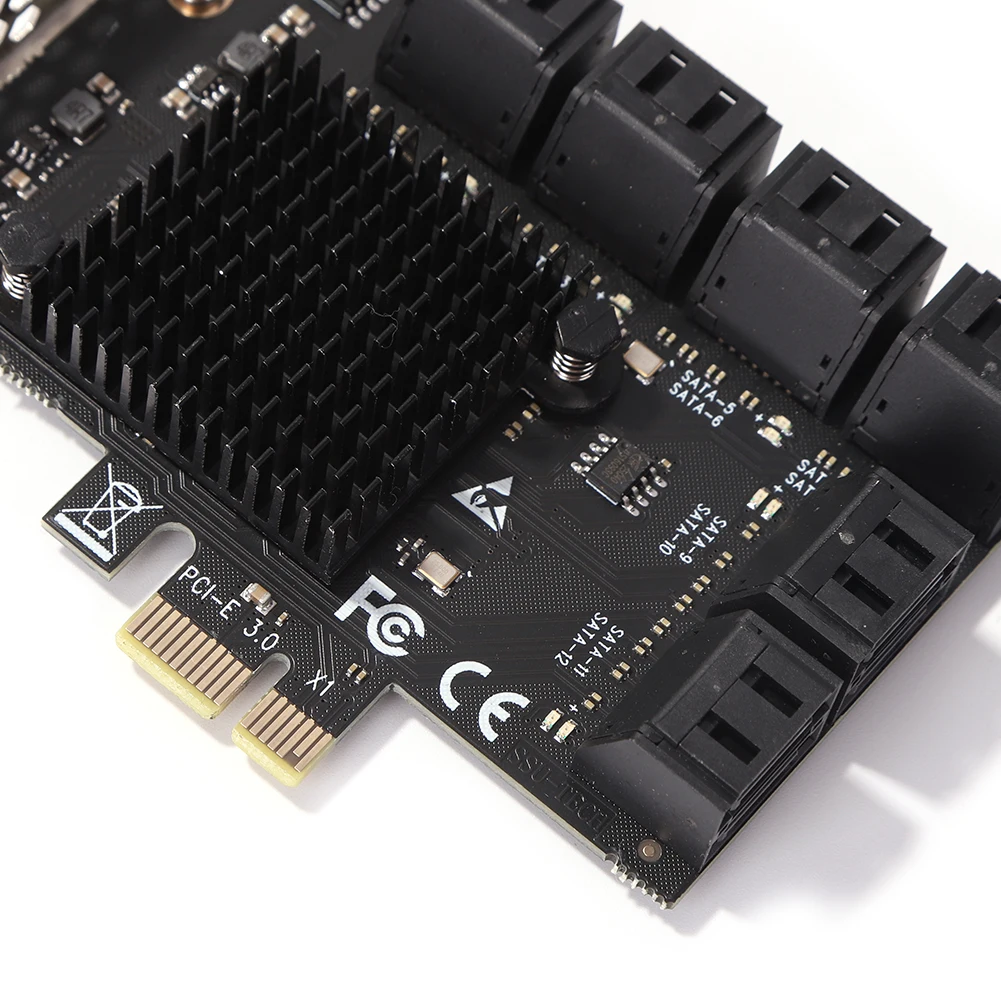 SA3112J PCIE Adapter 12 Cổng PCI-Thể Hiện X1 Sang SATA 3.0 Thẻ Nhớ Mở Rộng 6Gbps Tốc Độ Cao Thêm Trên thẻ W/PCI-E X4 X8 X16