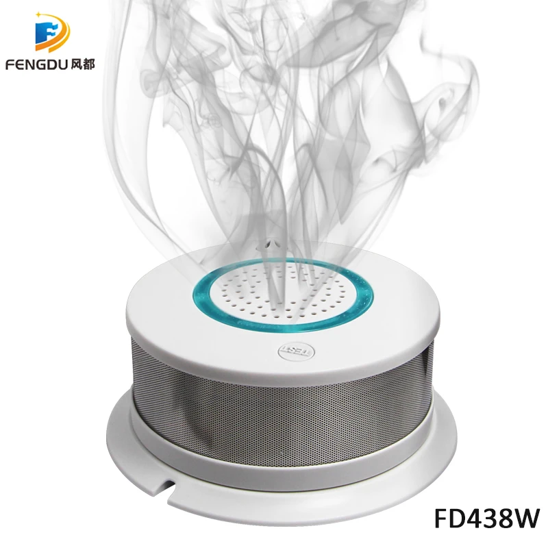 Temperature Sensor WIFI Wireless Smoke Temperature Detector Alarm APP Remote Control Home Security Alarm System