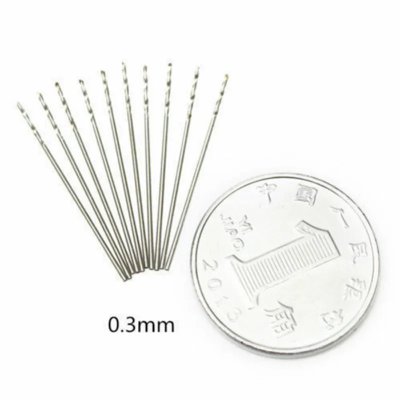 10 pz HSS 0.3mm - 3.5mm codolo dritto twist drill noce vajra bodhi pearl bead punzonatrice più piccola