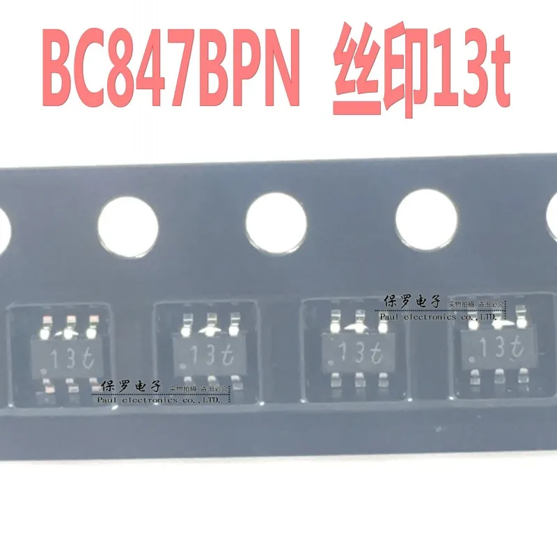 10pcs 100% 오리지널 새로운 트랜지스터 BC847BPN BC847 실크 스크린 13t SOT-363 real stock