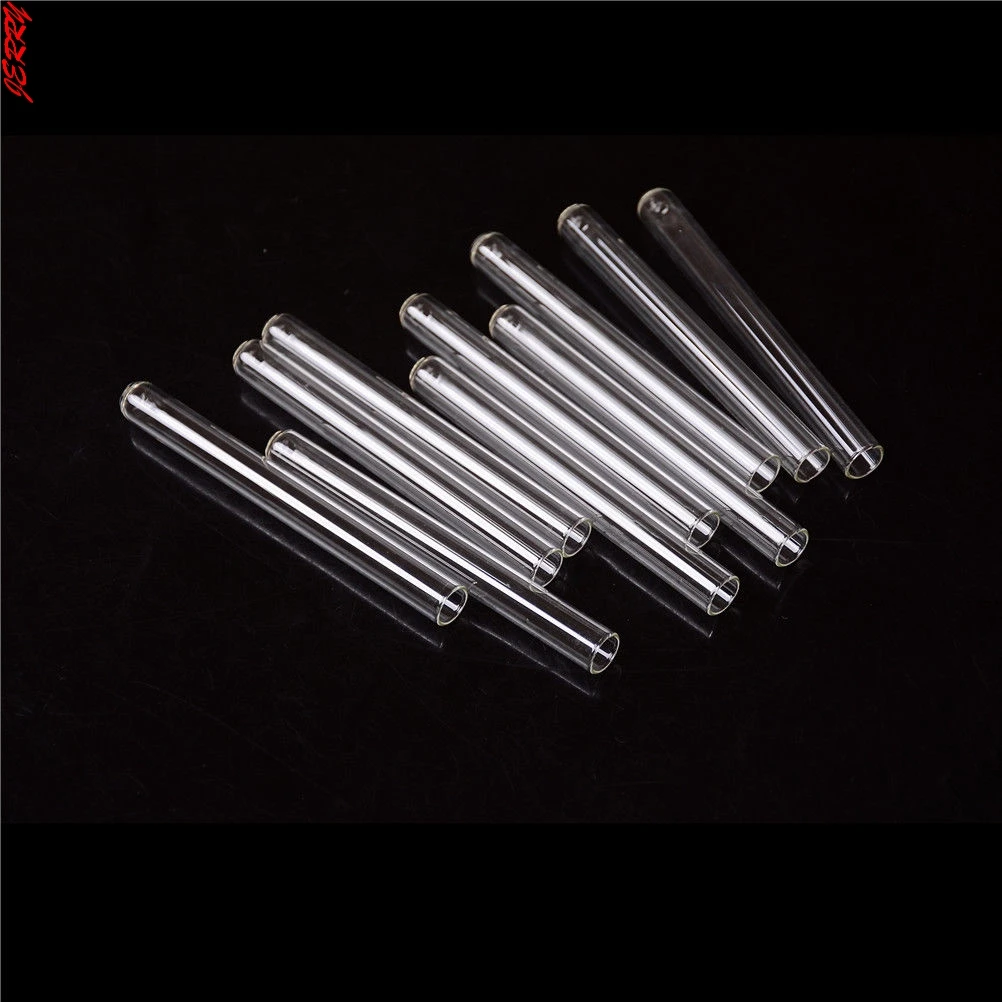 10 Chiếc/Mẻ Trong Suốt Thủy Tinh Pyrex Thổi Ống 100Mm Dày Ống Nghiệm 10*100mm