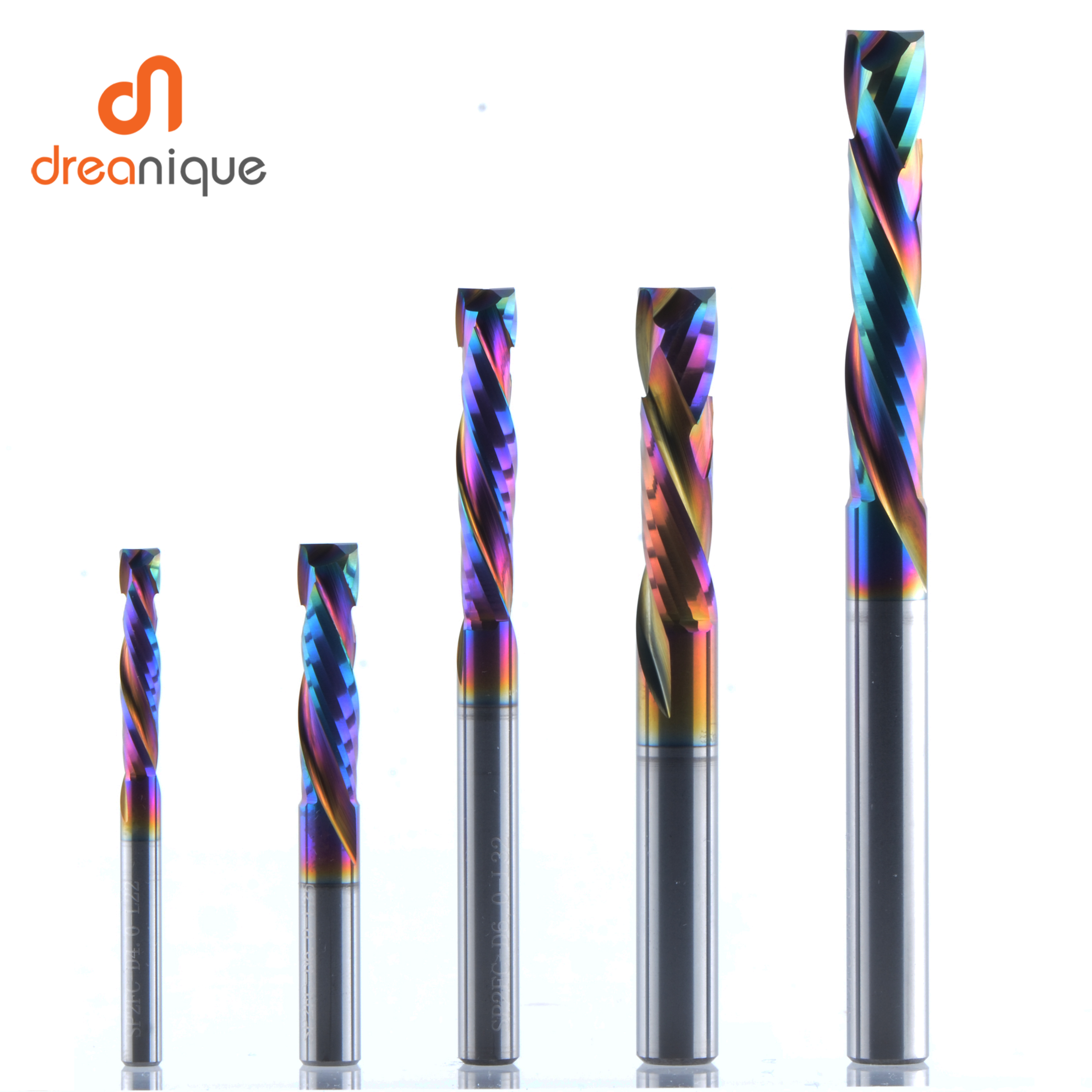 1 Máy Tính Đồ Gỗ Xay Cắt Lên & Xuống Cắt 2 Sáo Xoắn Ốc Carbide Cụ Xay CNC Router Nén Gỗ Cấp cối Xay Cắt Bit