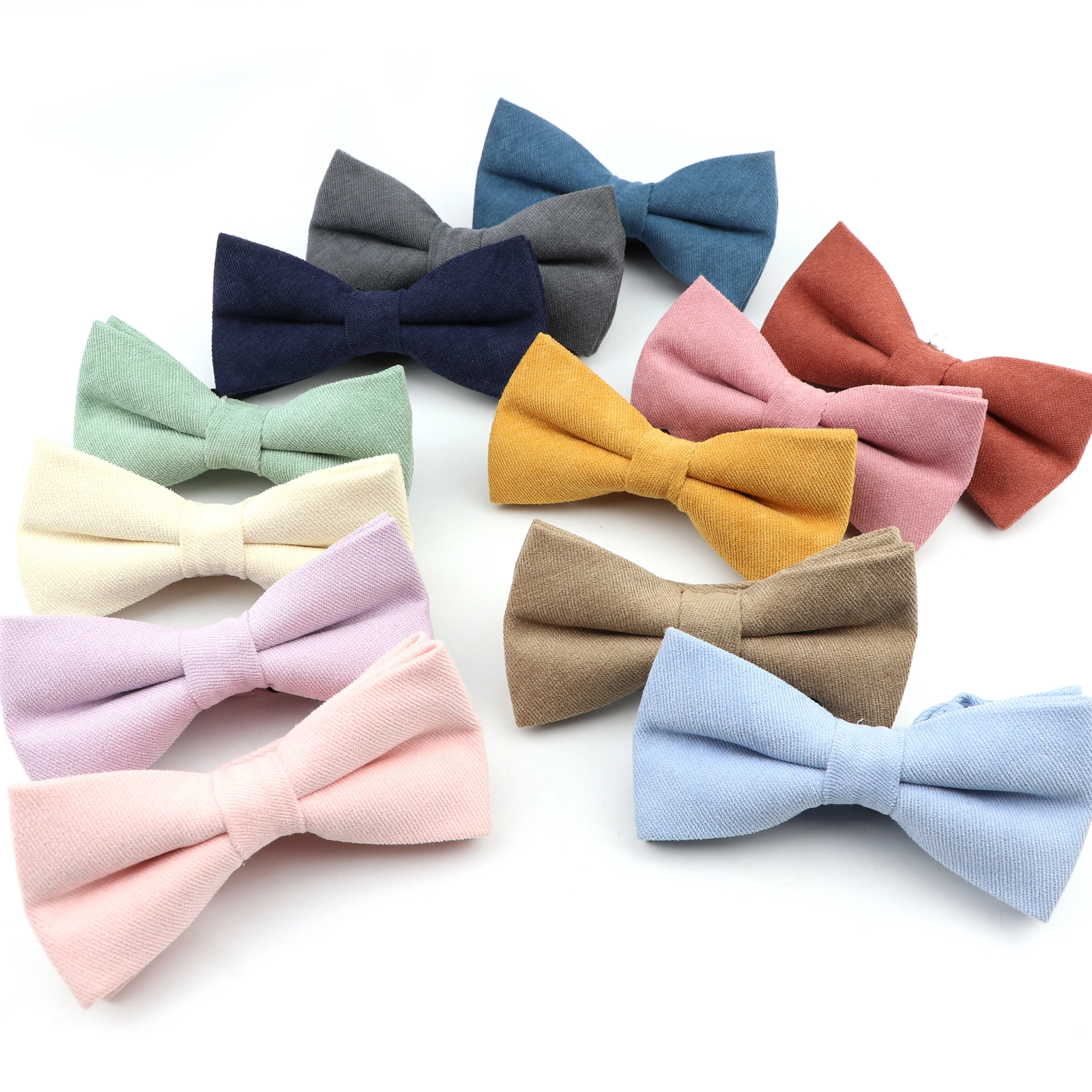 Mới Macaron Đồng Màu Áo Thắt Nơ Siêu Mềm Mại Cổ Áo Sơ Mi Bowtie Nơ Người Lớn Trẻ Em Bướm Cravats Tiệc Cưới