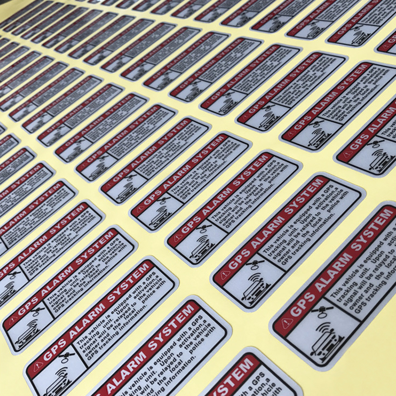 2 ピース/セット車のデカール警告文字 GPS アラームセキュリティオートバイステッカー盗難防止デカール防水反射タイプステッカー