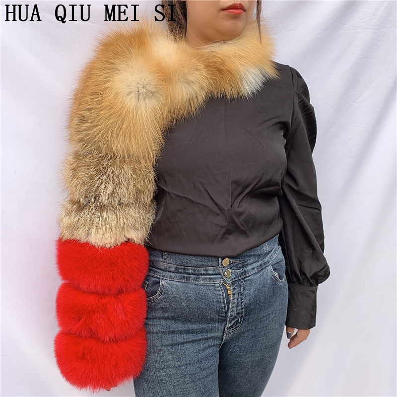 Abrigo de piel de zorro Natural para mujer, chaquetas de piel de mapache Natural, abrigo de moda, chaqueta de piel de mapache Real