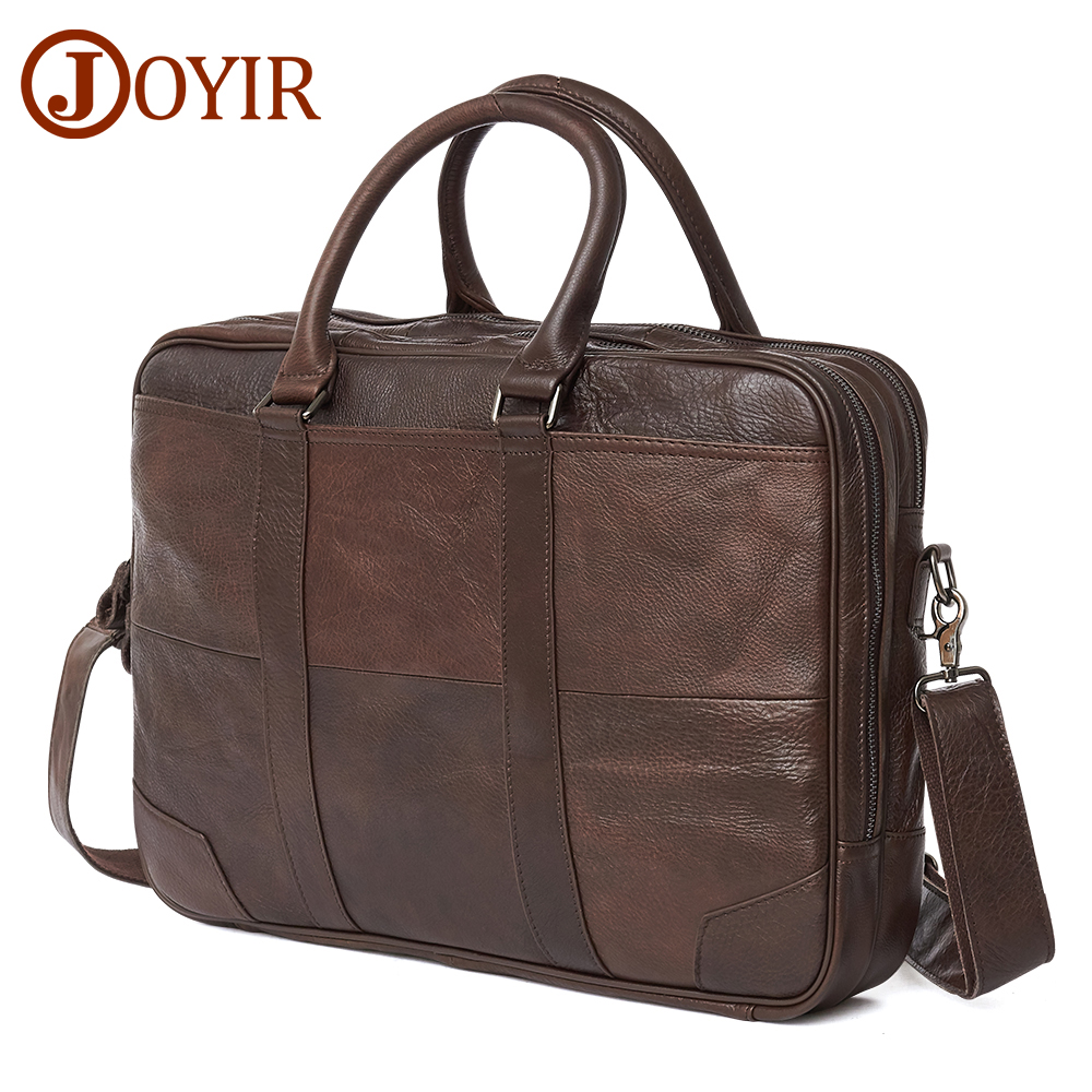 JOYIR Business Aktentasche Aus Echtem Leder Männer Tasche Computer Laptop Handtasche Mann Schulter Tasche Messenger Taschen männer Büro Handtasche