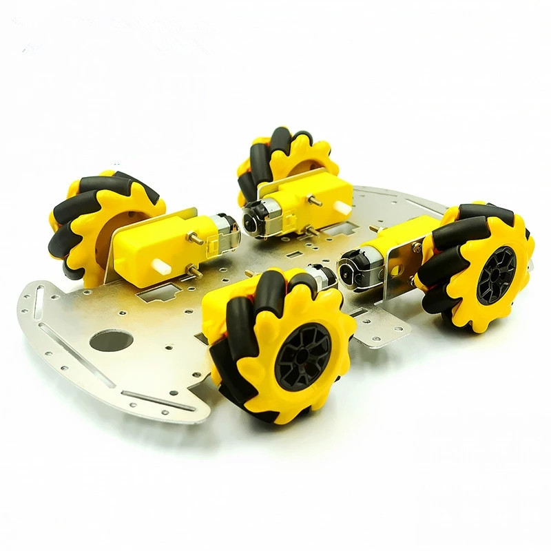 4WD DIY ultrasónico inteligente evitación de obstáculos Kit de coche inteligente rueda Mecanum chasis de carro de aleación de aluminio para Arduino