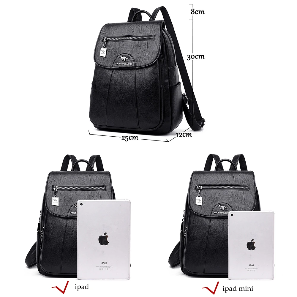 5 cores mulheres mochilas de couro macio vintage feminino sacos de ombro sac a dos viagem casual senhoras bagpack sacos escolares