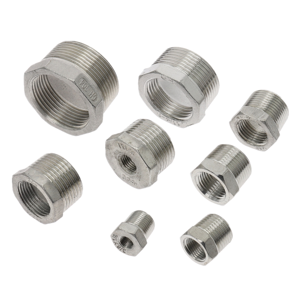 Tonifying Trái Tim Giảm Tốc Bushing 1/8 "1/4" 3/8 "1/2" BSP Dây Chuyền Nam/Nữ Ren SS304 Thép Không Gỉ thông Tắc Đường Ống Nước Khí Dầu