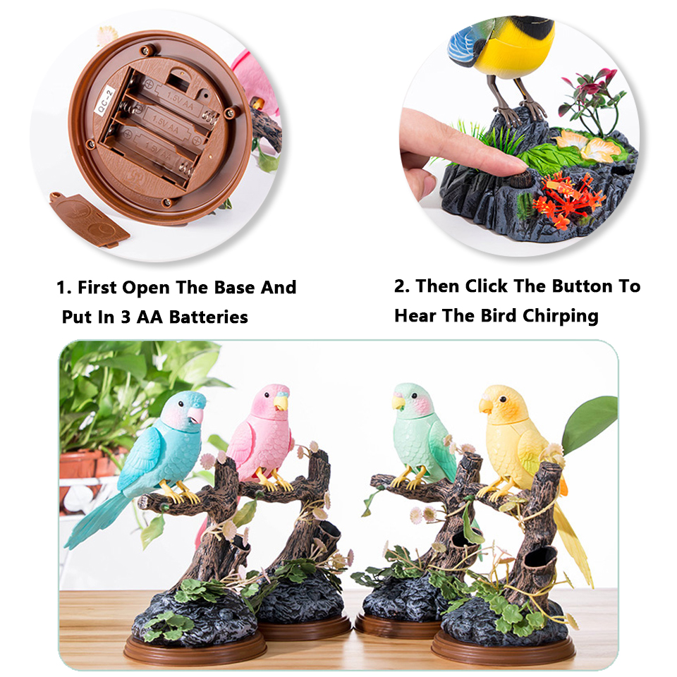 จำลองไฟฟ้าควบคุมเสียง Parrot ของเล่นดนตรี Magpie พูดคุยอิเล็กทรอนิกส์สัตว์เลี้ยงชุดตกแต่งของเล่นเด็กของขวัญ