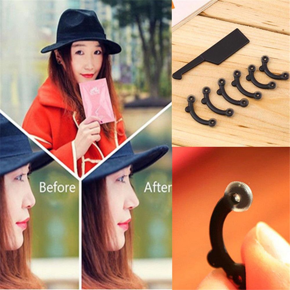 6 Cái/bộ Kẹp Mũi Corrector Dụng Cụ Massage Mũi Lên Nâng Định Hình Kẹp Bấm Uốn Cầu Duỗi Nữ Cô Gái Mũi Massa