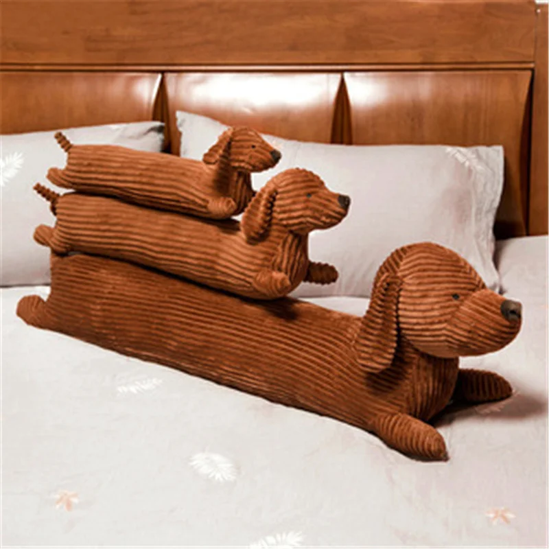 50 ~ 110Cm Chó Dachshund Hình Dáng Sang Trọng Gối Sống Động Như Thật Nhồi Bông Ném Đệm Ghế Sofa Trang Trí Nhà Dài Chó gối Quà Tặng