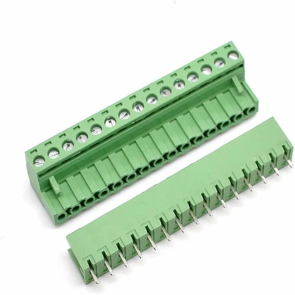 100PCS Pitch 5,08mm Terminal Block Stecker 2EDG 5,08mm 2-12 Pin PCB Schraube Stecker Terminal Block KF2EDG Buchse PCB Schraube