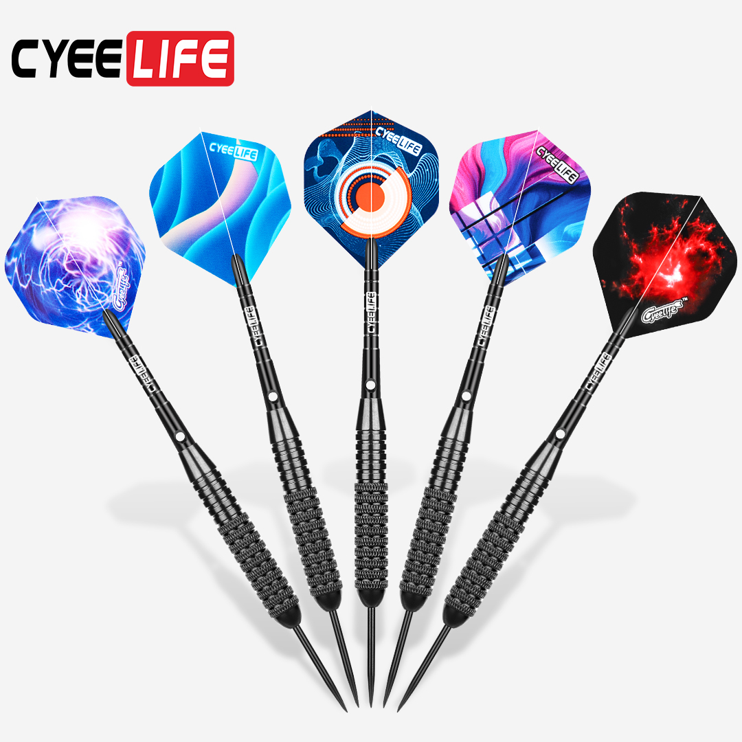Стальной наконечник для дартса CyeeLife, 26 грамм, с сумкой для дартса, дополнительными стандартными полетами и пластиковым аксессуаром, набор дротиков для часов, 3 упаковки