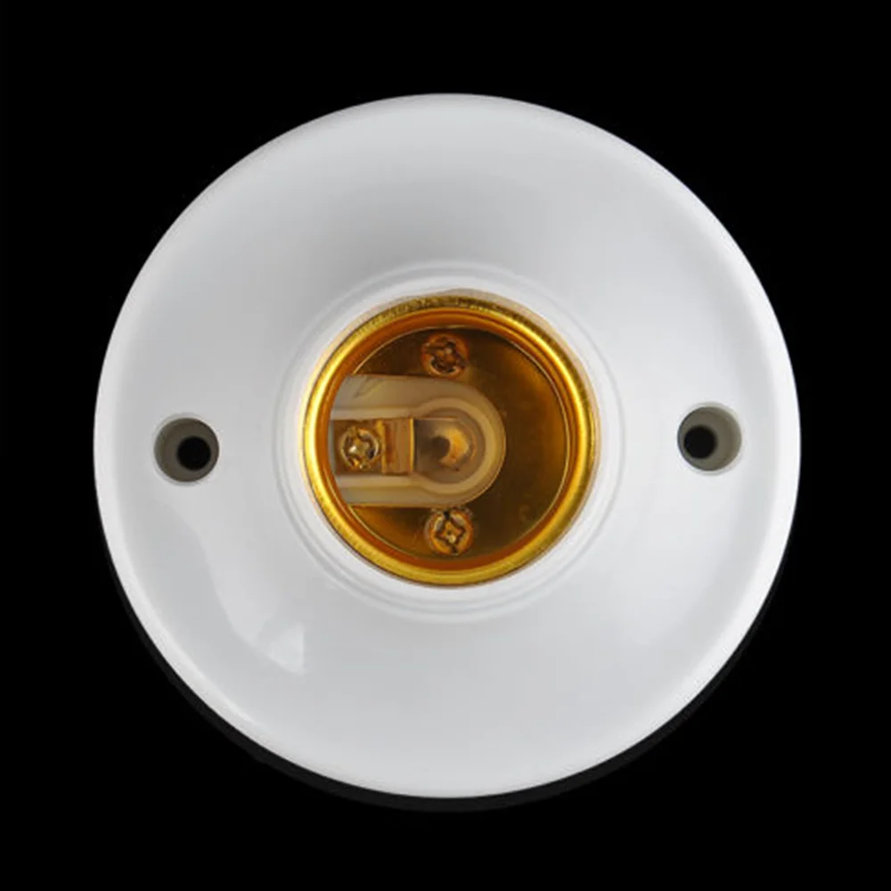 ES E27 Edison Screw Cap Socket White Ceiling Light Lamp Bulb Fixing Base Stand Light Bulb Holder Lamp Base цоколь лампы
