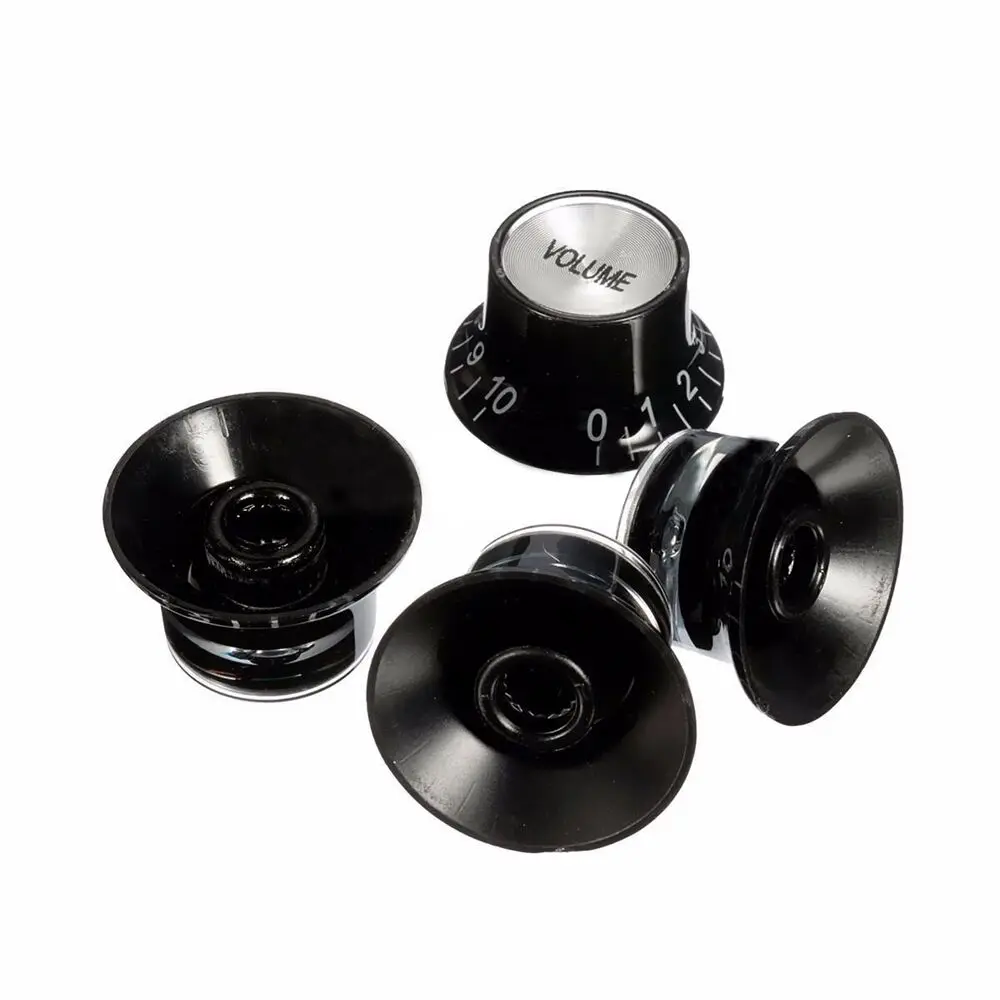 4 chiếc Đàn Guitar Nón Cao Tốc Độ Nút Điều Khiển 2 Tập & 2 Tông Màu Bạc Chuông cho LP SG Đàn Guitar
