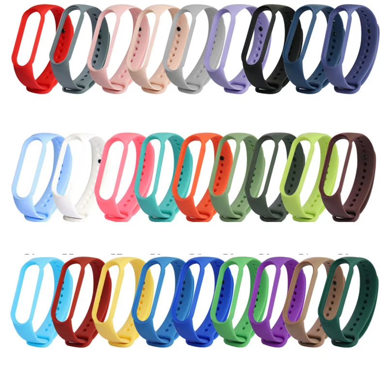 Ремешок для Xiaomi Mi Band 6 5 4 3, спортивный силиконовый браслет для Mi Band 3 4 band 5, сменные ремешки для mi band 6