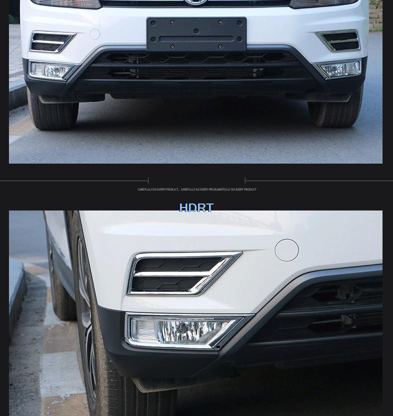 Untuk Volkswagen Tiguan L 2017 2018 2019 2020 2021 ABS Lampu Kabut Depan Krom Lampu Kabut Kabut Tipis Penutup Bingkai Dekorasi Eksterior