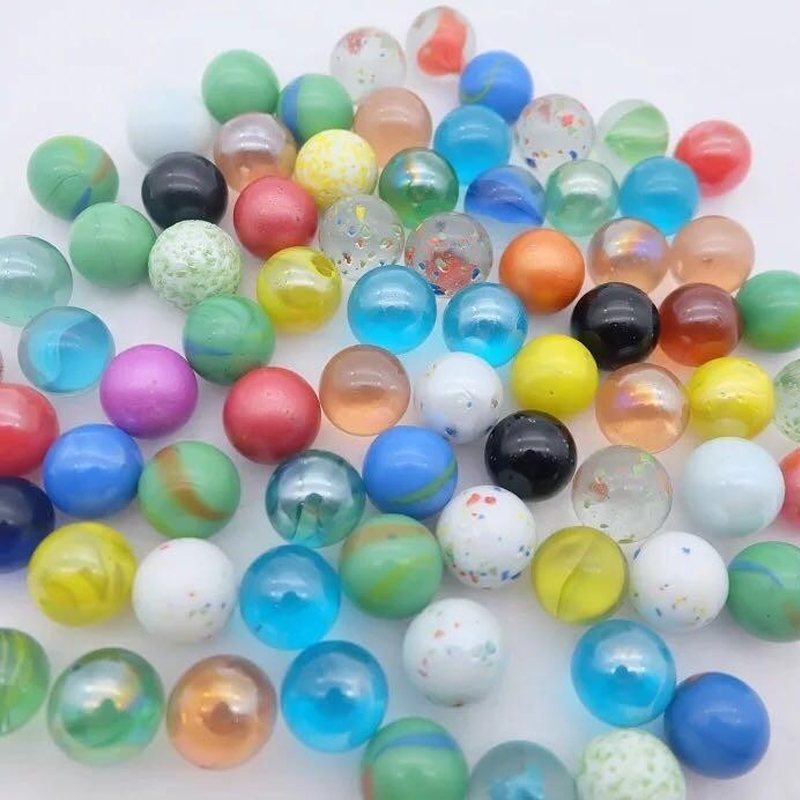 10/20/50/100pcs Glass Ball 16 Mm Cream Console Game Pinball Machine Cattle Small Marbles Pat Toys Parent-child Machine Beads