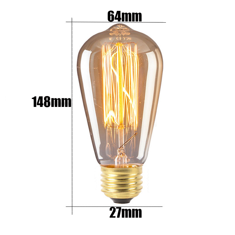 3-12 Stücke 60 W Retro Edison-birne Wolframlampe E27 110 V/220 V Glühbirne ST64 Filament Vintage Ampulle Lampe Dekorative Beleuchtung