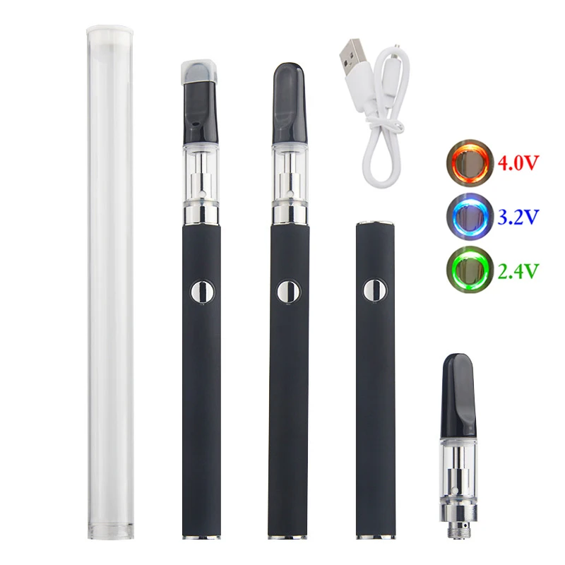 1 Uds. Kit de batería de carga inferior de precalentamiento VV con cartucho de aceite de C-BD de Vape de 350Mah pluma vaporizadora 510