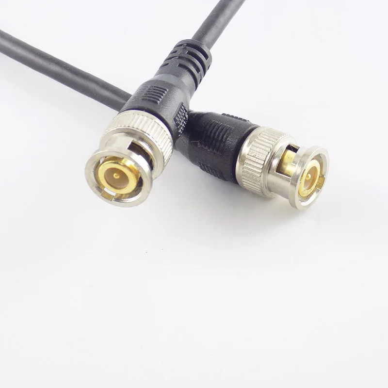 Cable adaptador BNC macho a macho para cámara CCTV, conector BNC, accesorios para cámara, 0,5 M/1M/2M/3M